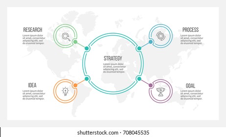 Business Infographic Organization Chart 8 Options Stock Vector (Royalty ...