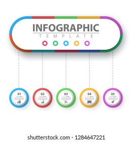 Business infographic. Paper origami template. Vector eps 10