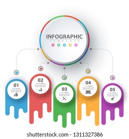 Business infographic. Paper origami template. Vector eps 10