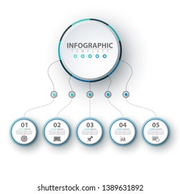 Business infographic. Paper template. Vector eps 10
