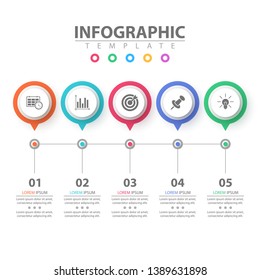 Business infographic. Paper template. Vector eps 10