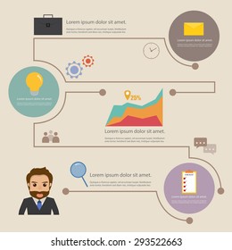business infographic with people and icon