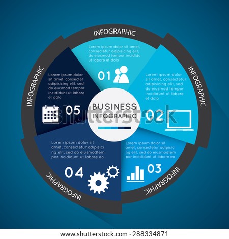 Business infographic pie chart for documents and reports for documents, 
reports,graph,business plan,education.