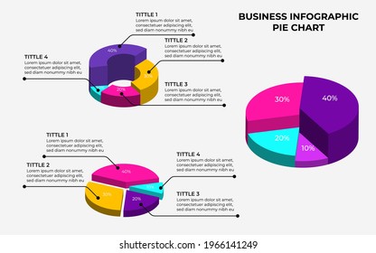 Business-Infografik-Tabelle Element Vorlage, bunter 3d.