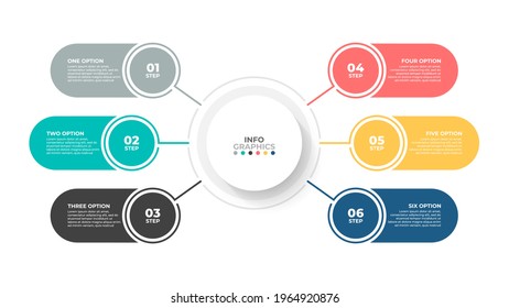 Business Infographic Presentation Chart 6 Options Stock Vector (Royalty ...