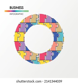 Business-Infografik. Darstellung mit Elementen der Grafik, Diagramm mit Schritten, Prozessen. Vektorgrafik für kreatives Geschäftskonzept, Banner, Workflow-Layout.