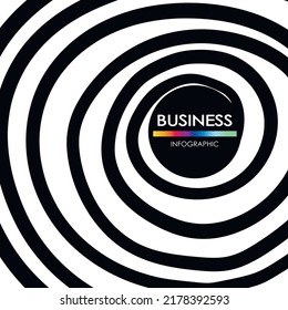 Infografía empresarial. Presentación con elementos de gráfico, diagrama con pasos, procesos. Diagrama de plantilla de vectores para concepto de negocio creativo, banner, diseño de flujo de trabajo.