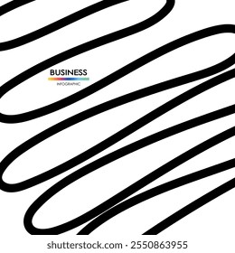 Business infographic. Presentation with elements of graph, diagram with steps, processes. Vector template diagram for creative business concept, banner, workflow layout.