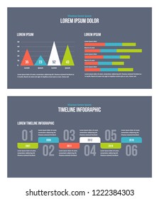 Business infographic presentation slides template No. 11. Editable vector elements.