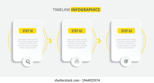 Business infographic for presentation with steps or options