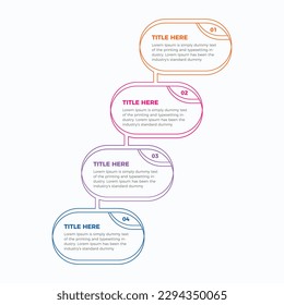 Business infographic process with colorful template design with icons and 4 options. Four Steps infographic design template 