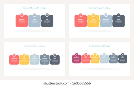 Business infographic. Process diagram, presentation, banner with 3, 4, 5, 6 options, labels. Vector chart