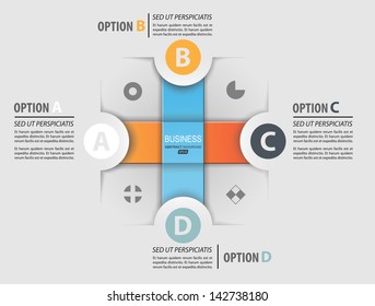 Business infographic ribbon / vector banner