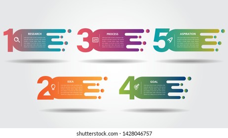 Business Infographic road design template with icons colorful pin pointer and 5 numbers options. Can be used for process presentations, workflow layout, diagram, banner.