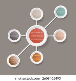 Business Infographic scheme. Business strategy, project development schedule, or training stages. 3D design. Vector illustration.