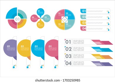 Business infographic set of steps design Free Vector

