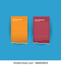 Business infographic with sheet of paper,Flat design