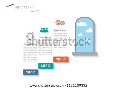 business infographic staircase template steps stairway stock vector