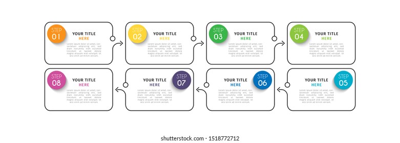 Business infographic with step, number, or option vector template.