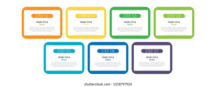 Business infographic with step, number, or option vector template.