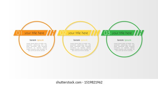 Business infographic with step, number, or option vector template.