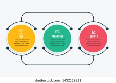 business infographic steps in line style