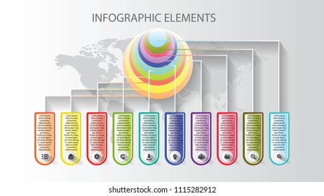 business infographic style vector illustration