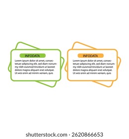 Plantilla de infografía de negocios. Viaje de la línea de tiempo de 2 pasos. Diagrama de proceso, 2 opciones sobre fondo blanco, Ilustración vectorial de elementos infográficos.