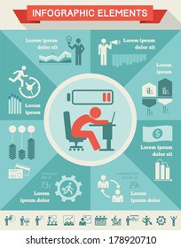 Infografik-Vorlage für Unternehmen.