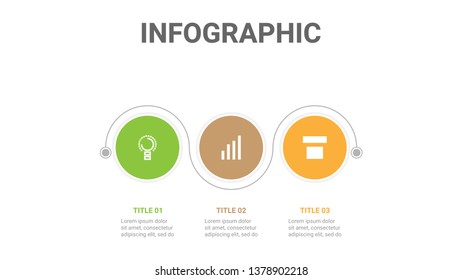 Business infographic template with 3 option or process.Vector illustration.Vector.