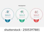 Business infographic template. 3 Step timeline journey. Process diagram, 3 options on white background, Infograph elements vector illustration.