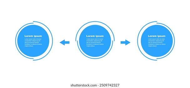 Modelo de infográfico comercial. 3 passos cronologia jornada. Diagrama de processo, ilustração de vetor de elementos infográficos.