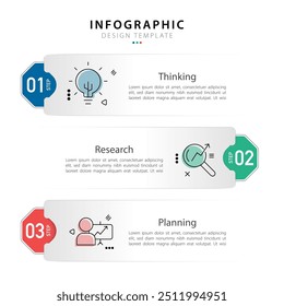 Business infographic template. 3 Step timeline journey. Process diagram, 3 options on white background, Infograph elements vector illustration.