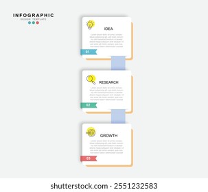 Modelo de infográfico comercial. 3 Passo da jornada do cronograma. Diagrama de processo, 3 opções sobre fundo branco