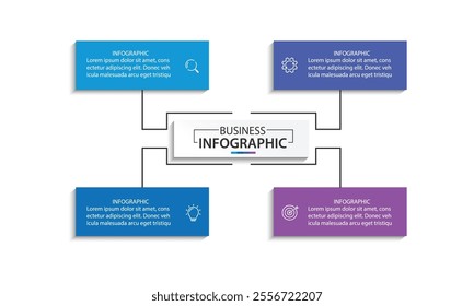 Business infographic template. 3 Step timeline journey. Process diagram, Infographic elements vector illustration.