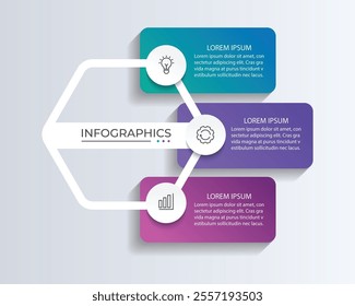 Business infographic template. 3 Step timeline journey. vector illustration