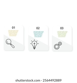 Business infographic template. 3 Step timeline journey. Process diagram, 3 options on white background, Infograph elements vector illustration