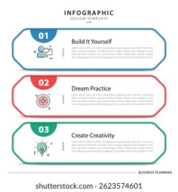 Modelo de infográfico comercial. 3 Passo da jornada do cronograma. Diagrama de processo, 3 opções sobre fundo branco, postagem de mídia social, Infograph elementos ilustração vetor.