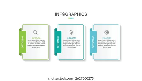 Business infographic template. 3 Step timeline journey. Process diagram, Infograph elements vector illustration.