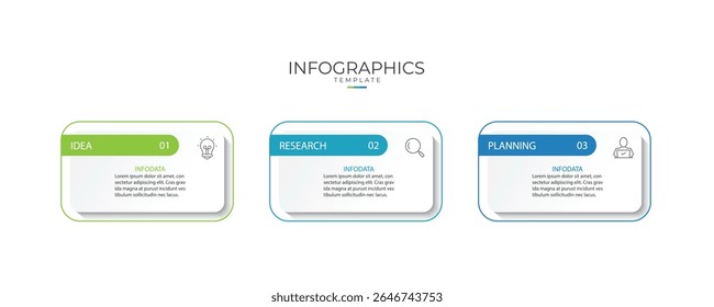Business infographic template. 3 Step timeline journey. Process diagram, 3 options, Infographic elements vector illustration.
