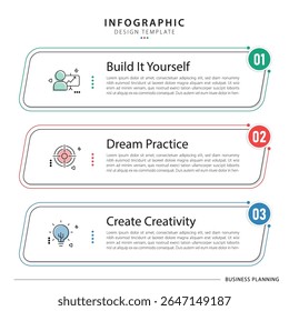 Business infographic template. 3 Step timeline journey. Process diagram, 3 options on white background, Infograph elements vector illustration.