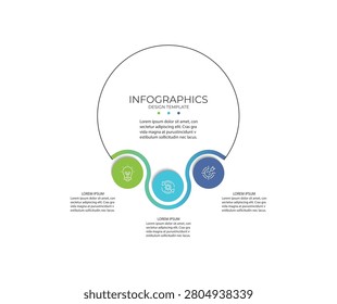 Business infographic template. 3 Step timeline journey. Process diagram, 3 options on white background, Infograph elements vector illustration.