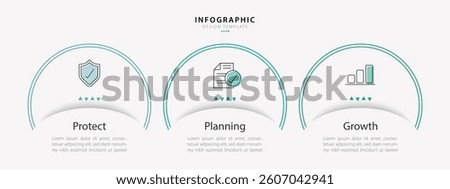 Business infographic template. 3 Step timeline journey. Process diagram, 3 options on white background, social media post, Infograph elements vector illustration.
