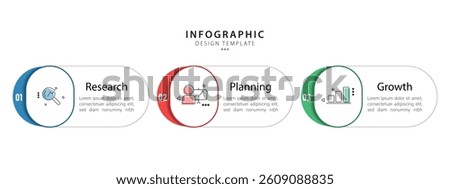 Business infographic template. 3 Step timeline journey. Process diagram, 3 options on white background, social media post, Infograph elements vector illustration.
