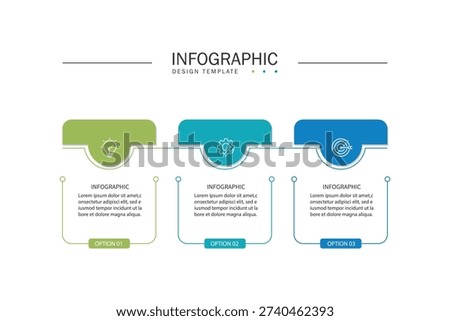 Business infographic template. 3 Step timeline journey. Process diagram, Infographic elements vector illustration.	