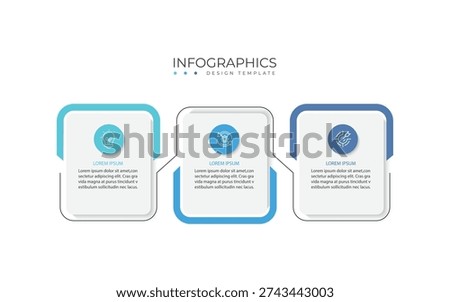 Business infographic template. 3 Step timeline journey. Process diagram, 3 options, Infographic elements vector illustration.