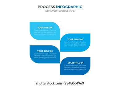 Business infographic template with 4 option on leaf shape vector
