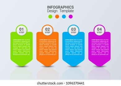 Business Infographic template with 4 options. Circle symbol.vector illustration 