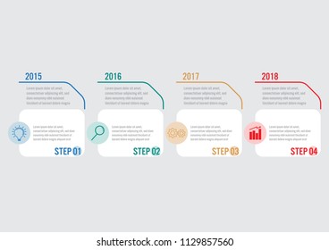 Business infographic template with 4 options circle shape, Abstract elements diagram or processes and business flat icon, Vector business template for presentation.Creative concept for infographic.