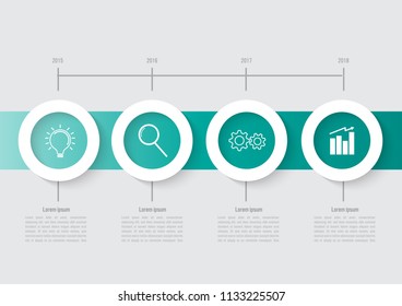 Business infographic template with 4 options circle shape, Abstract elements diagram or processes and business flat icon, Vector business template for presentation.Creative concept for infographic.

